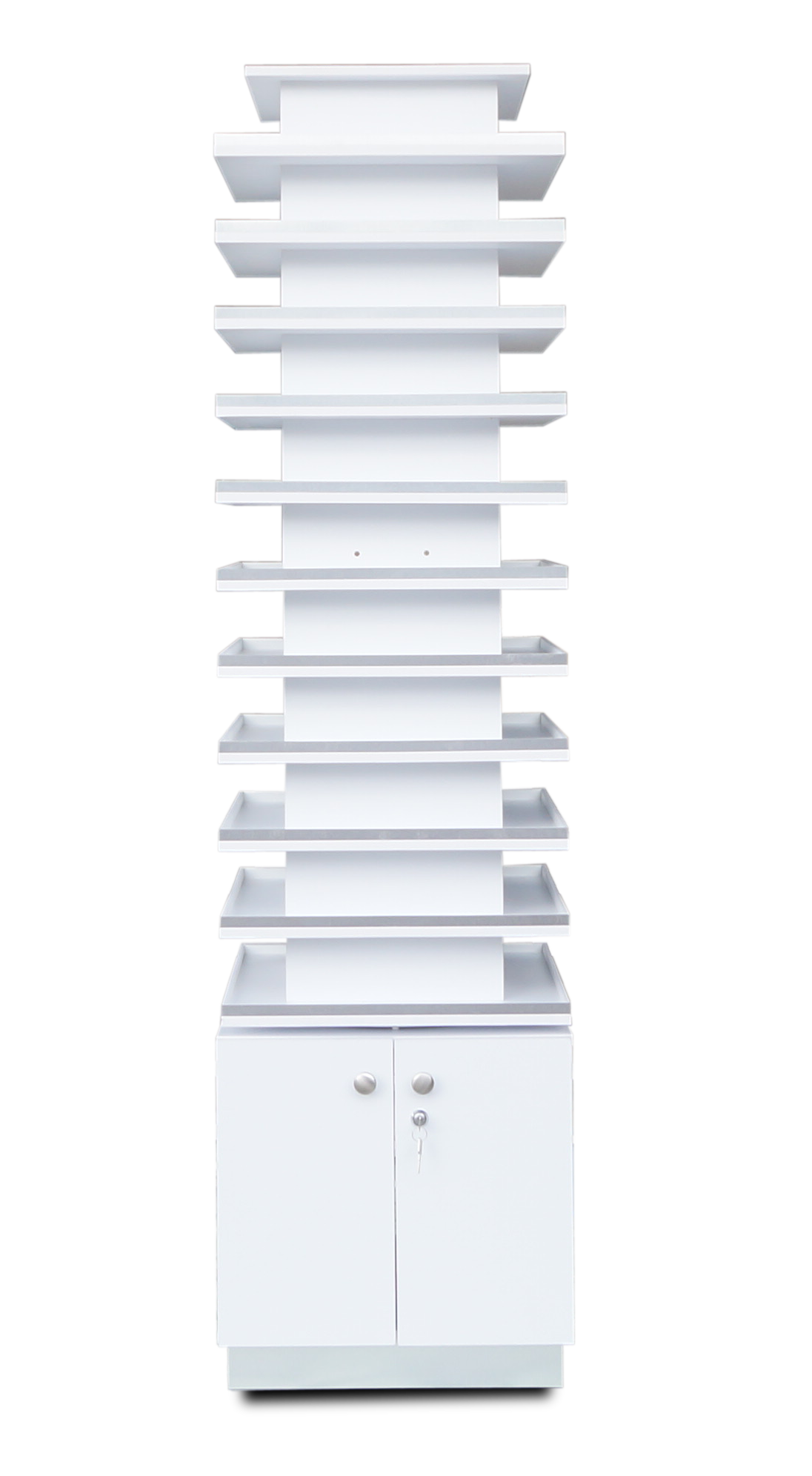Powder polish display PDC11- White/ Aluminum